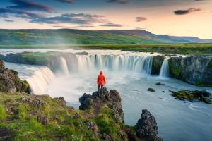 Godafoss Waterfall Skjalfandafljot River Northern Iceland